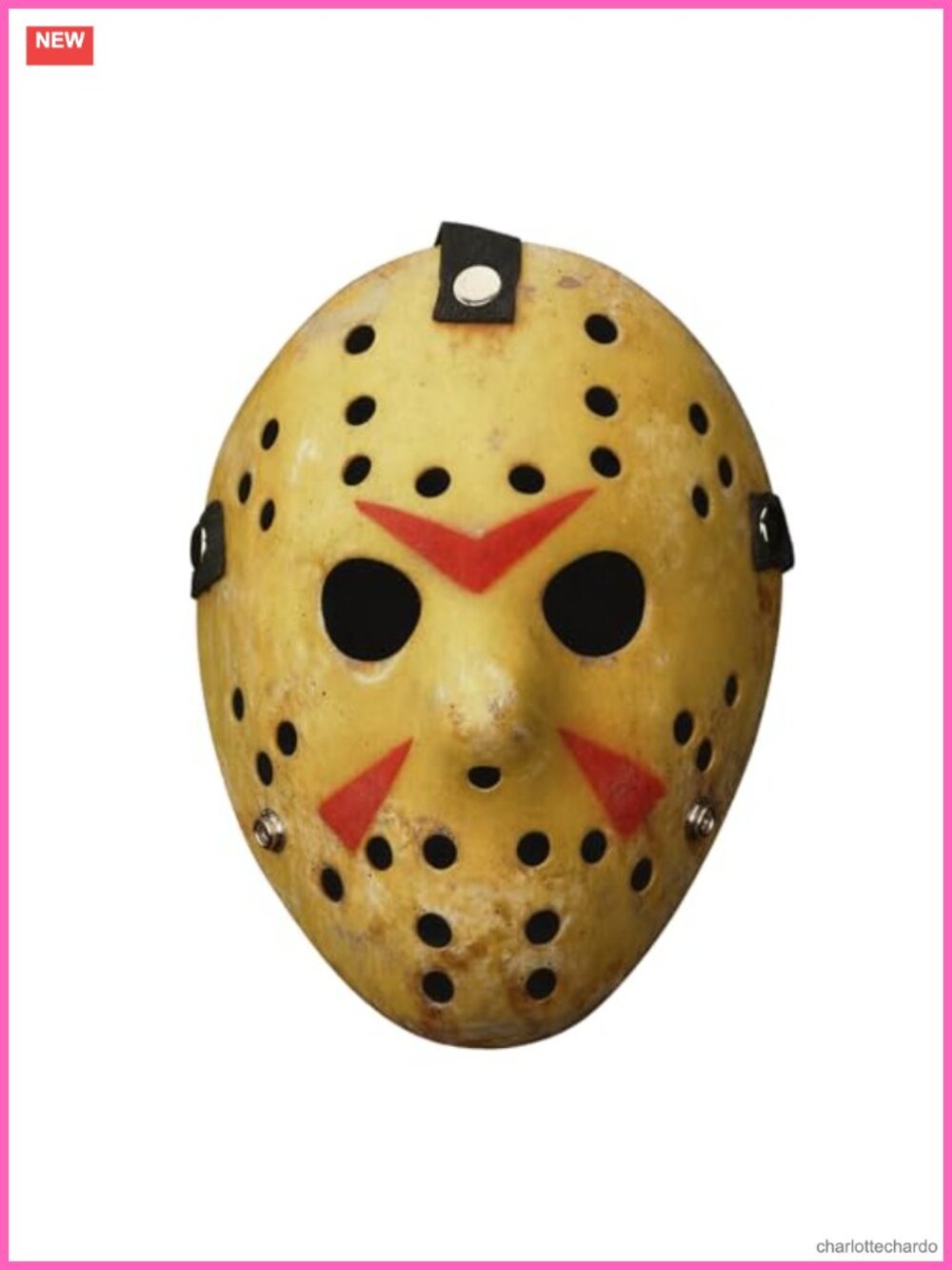Adult Slasher Hockey Mask Costume Prop Lightweight PVC Halloween Accessory